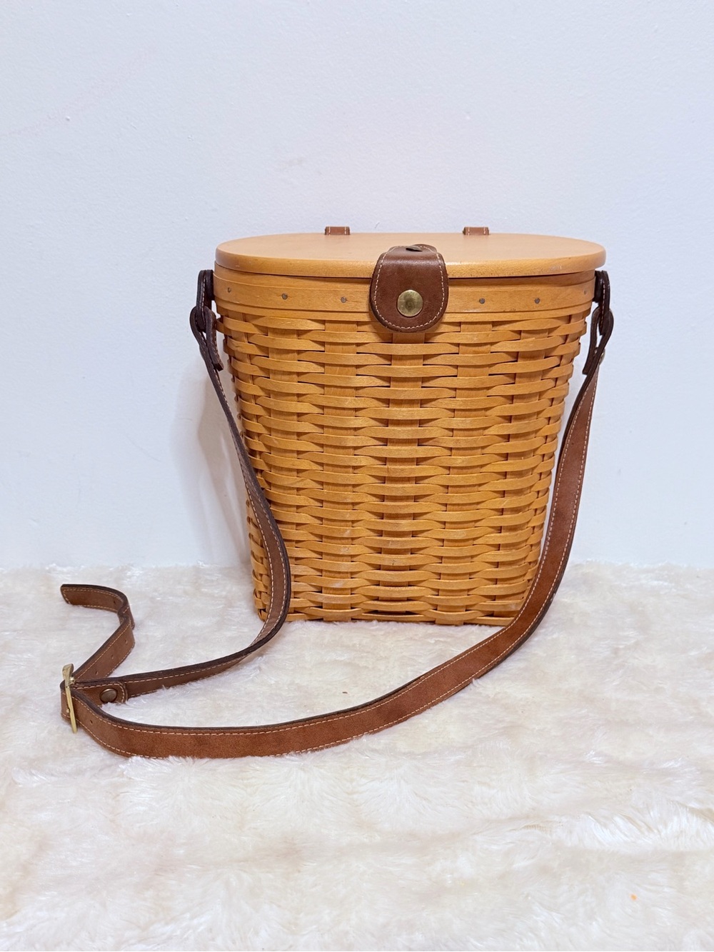 Longaberger Country Estate Collection Large Saddlebrook Basket Purse